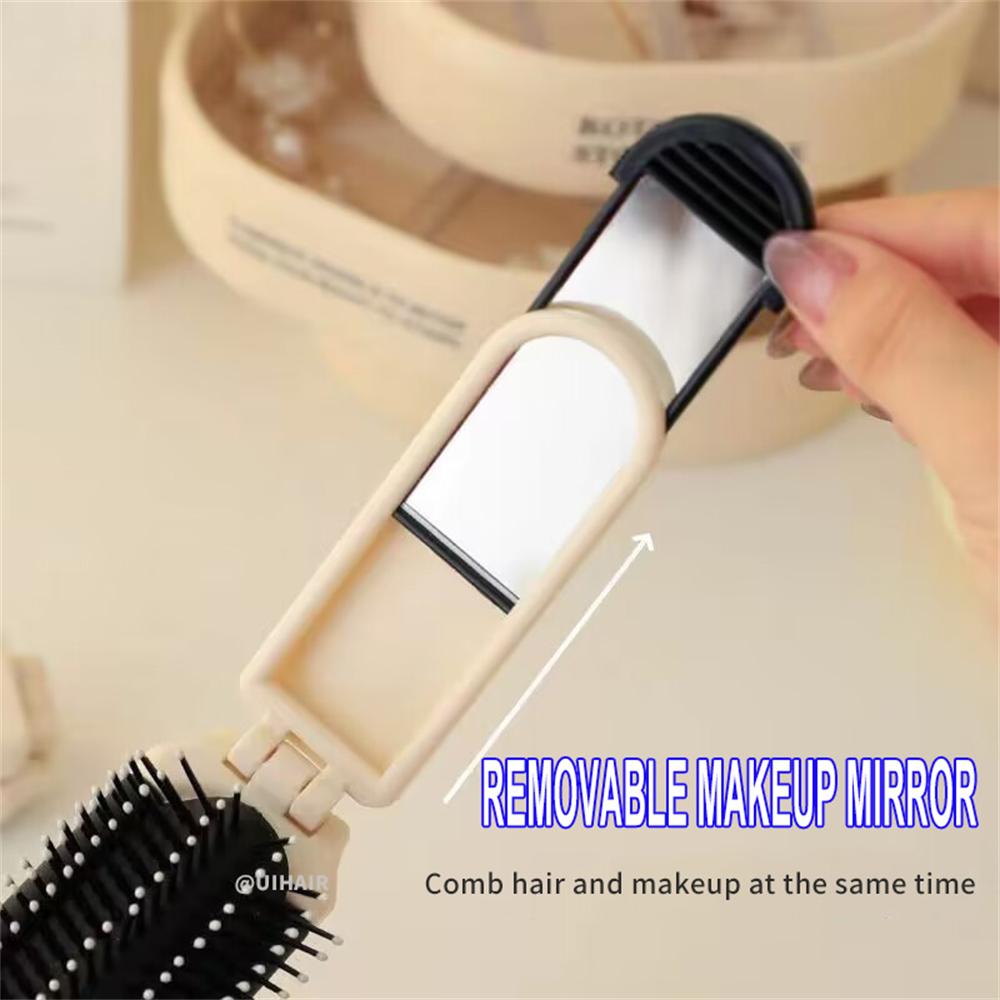 Mini Folding Massage Comb with Mirror