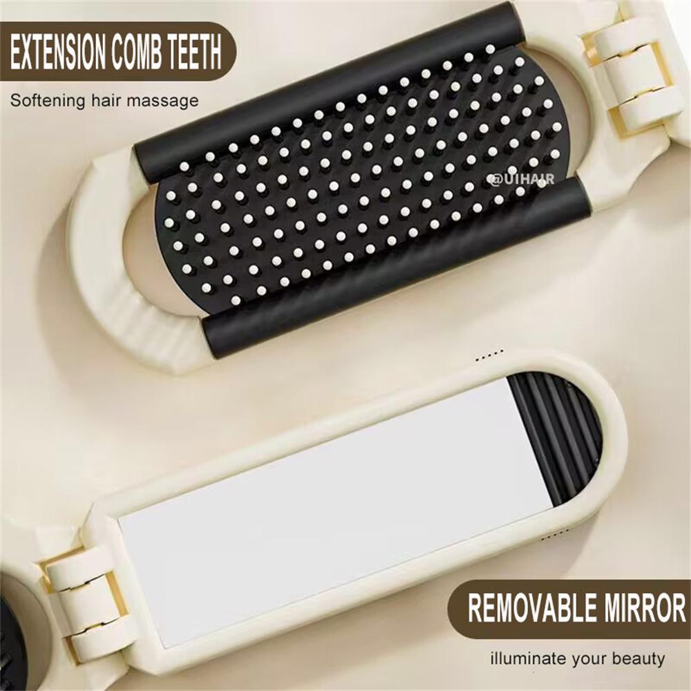 Mini Folding Massage Comb with Mirror