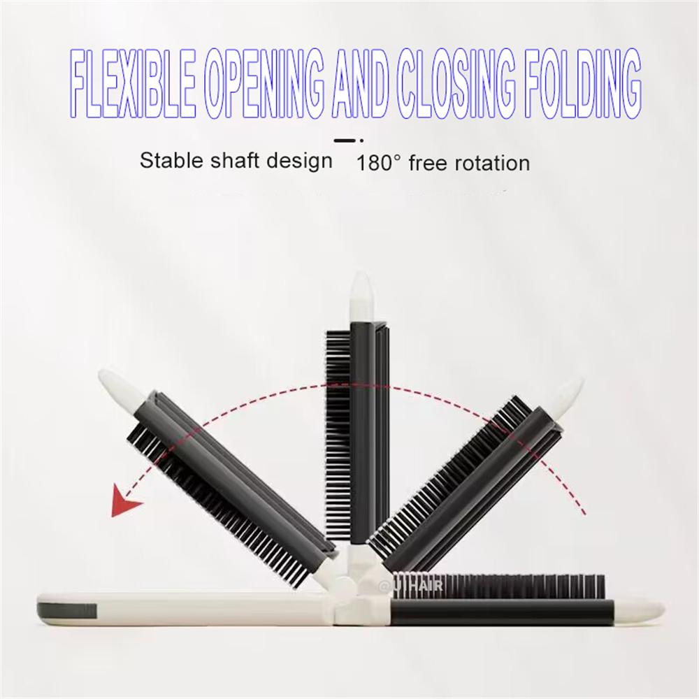 Mini Folding Massage Comb with Mirror