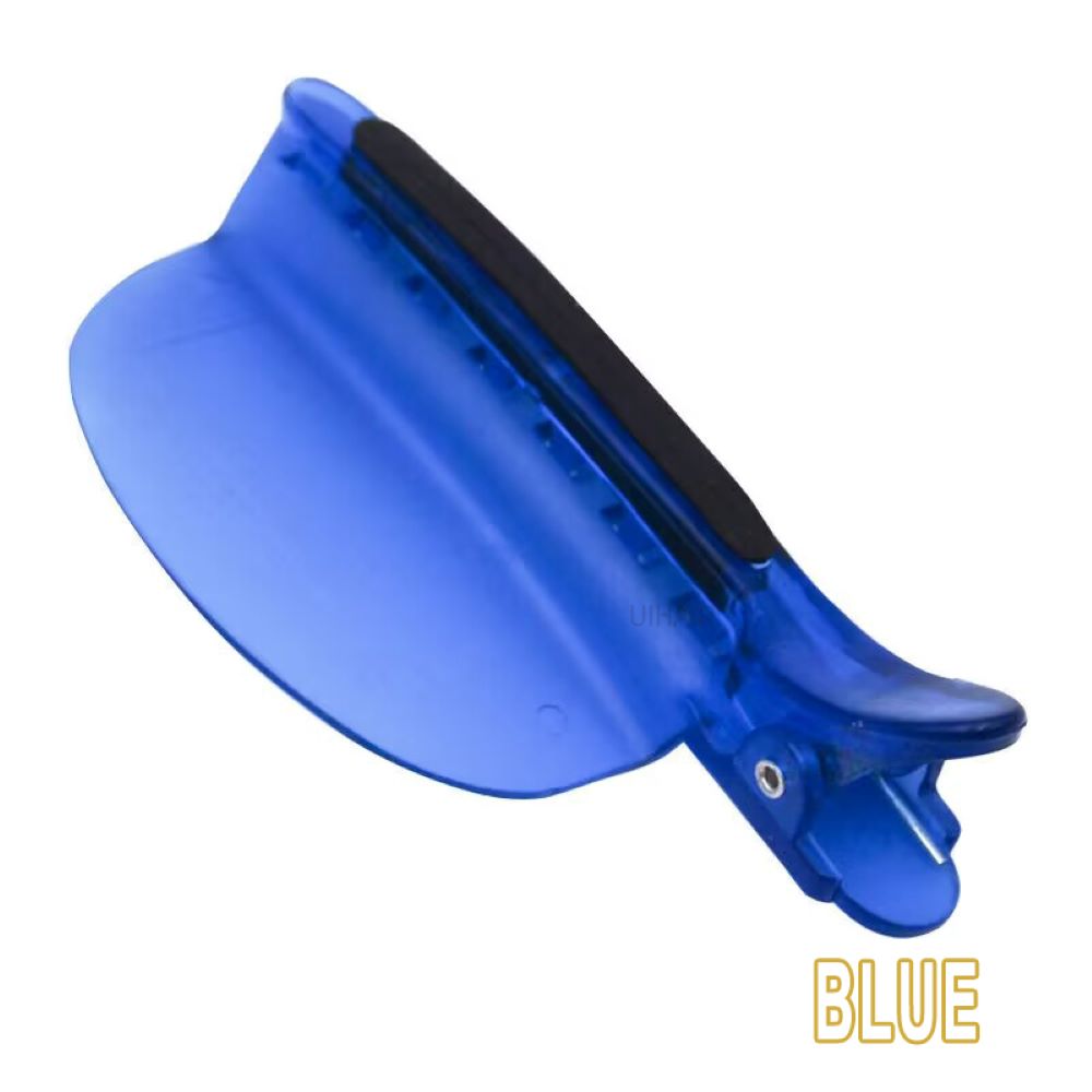 Blue-duckbill-hair-clip-for-fusion-bond-application