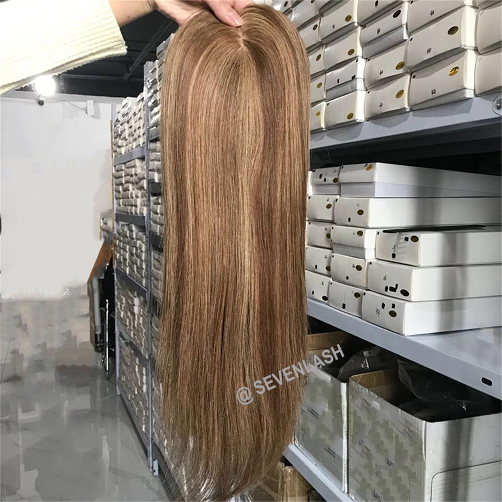 16" Real Virgin Human Hair Lady Jewish Topper 6x7"