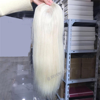 16" Real Virgin Human Hair Lady Jewish Topper 6x7"