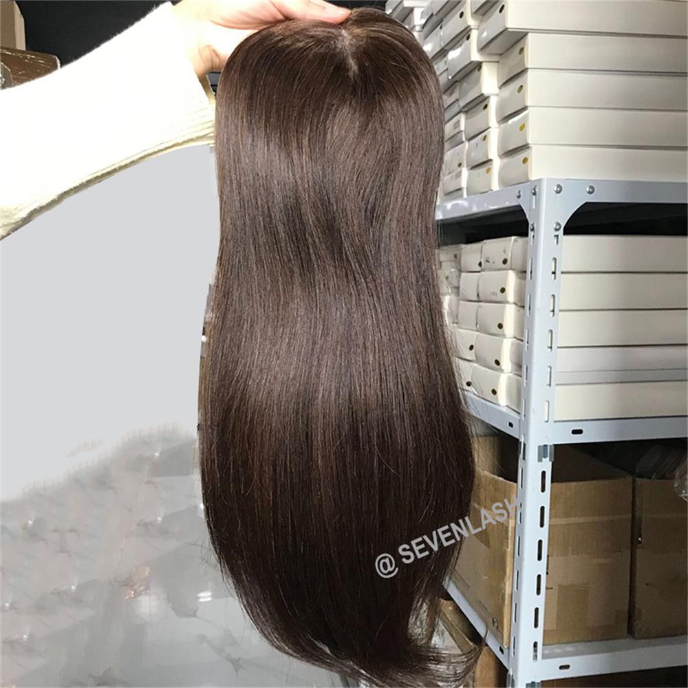 16" Real Virgin Human Hair Lady Jewish Topper 6x7"