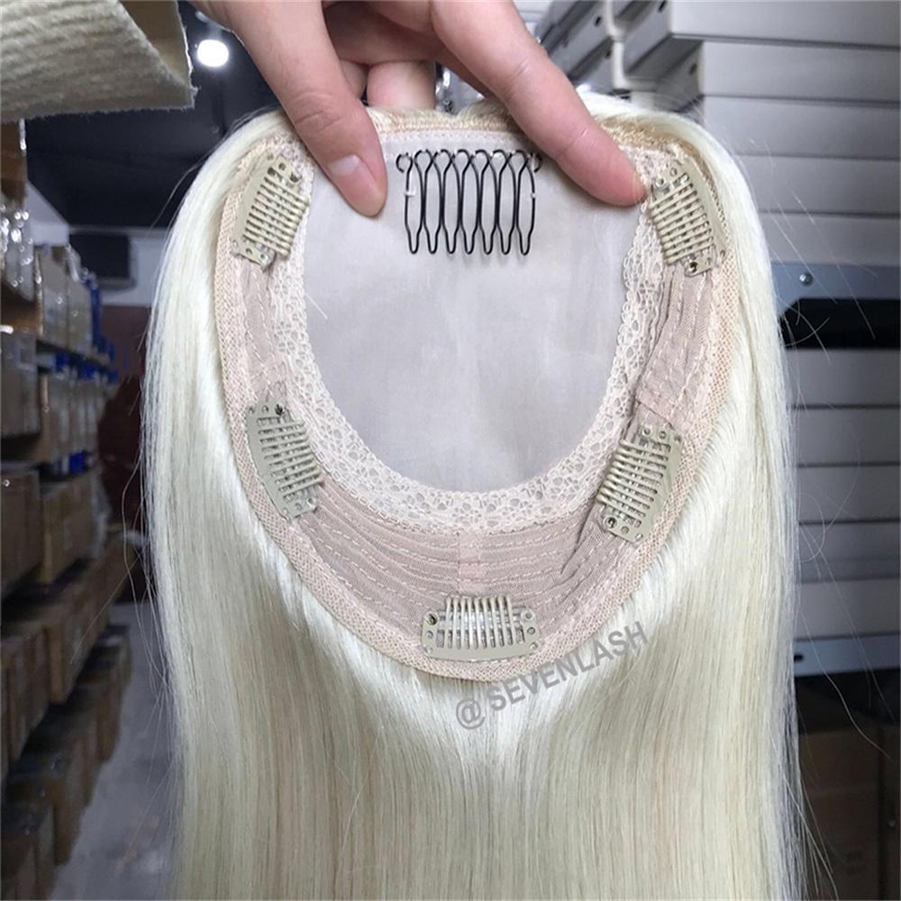 16" Real Virgin Human Hair Lady Jewish Topper 6x7"