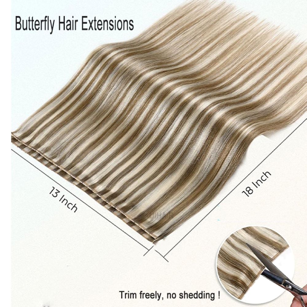 Ultra-thin 0.035mm hair weft bond close-up for invisible installation.