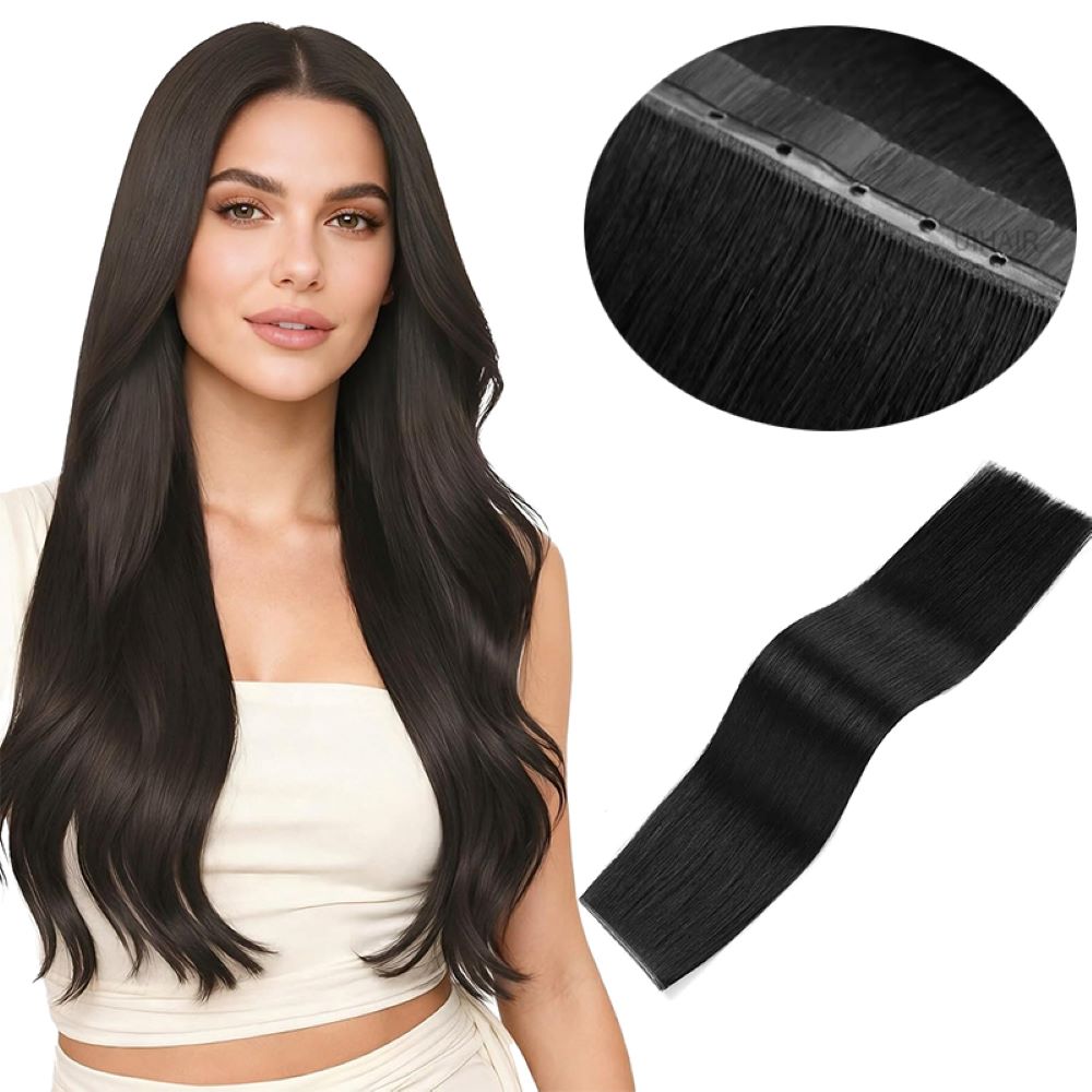  How to transform a butterfly hair weft into a seamless DIY tape-in extension using the flat PU side