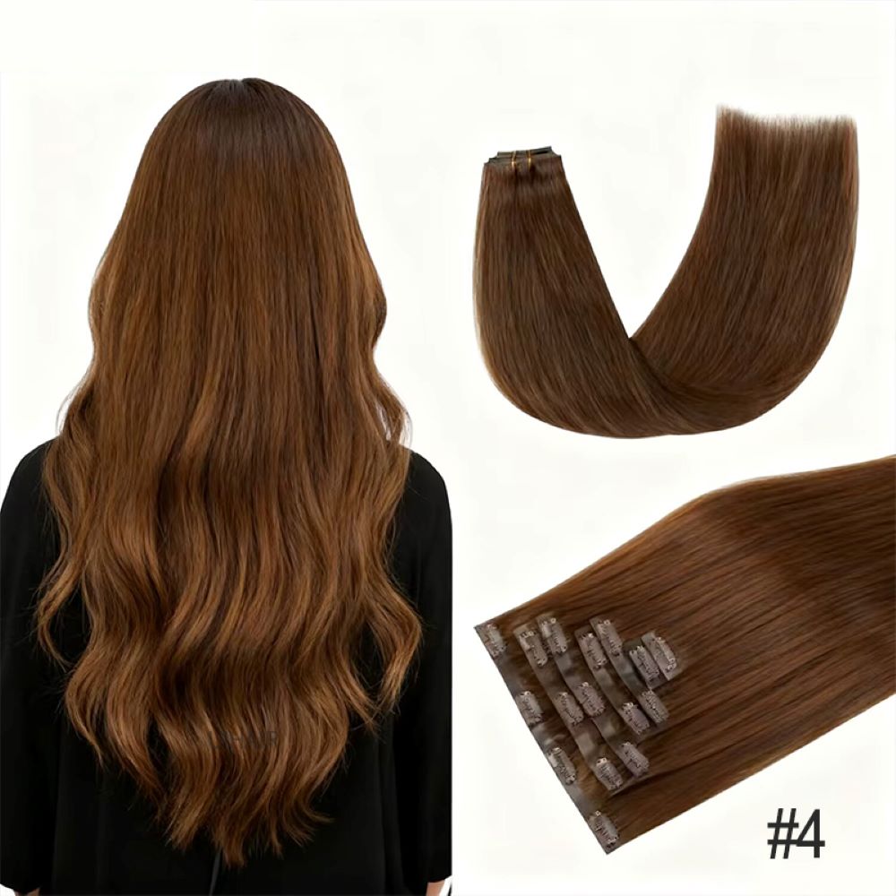 Close-up of the ultra-thin silicone base of PU hair extensions