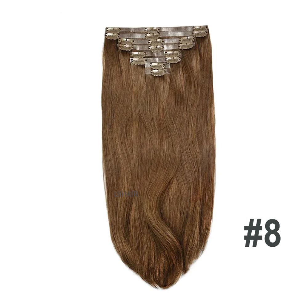 Texture detail of high-quality brown human hair extensions