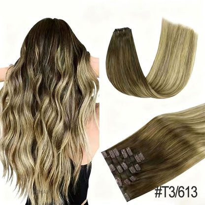 Model styling Seamless PU extensions with a curling iron.