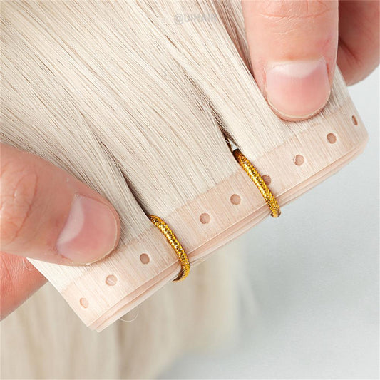 Virgin Human Hair Twin Tabs Butterfly Invisible Weft Extensions – Light Luxe Collection Seamless