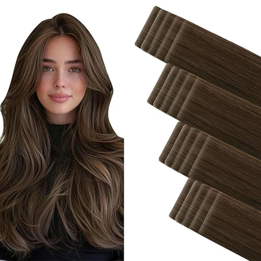 Ultra-Injection-Invisible-Tape-In-Hair-Extensions-Front-View-Brown