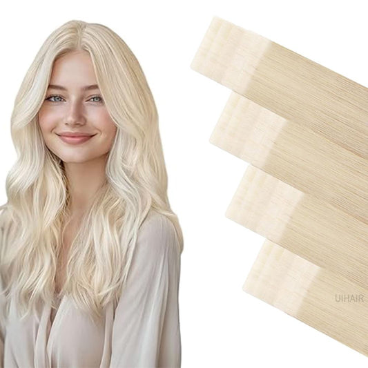 Invisible skin weft hair extensions for thin hair lifestyle shot