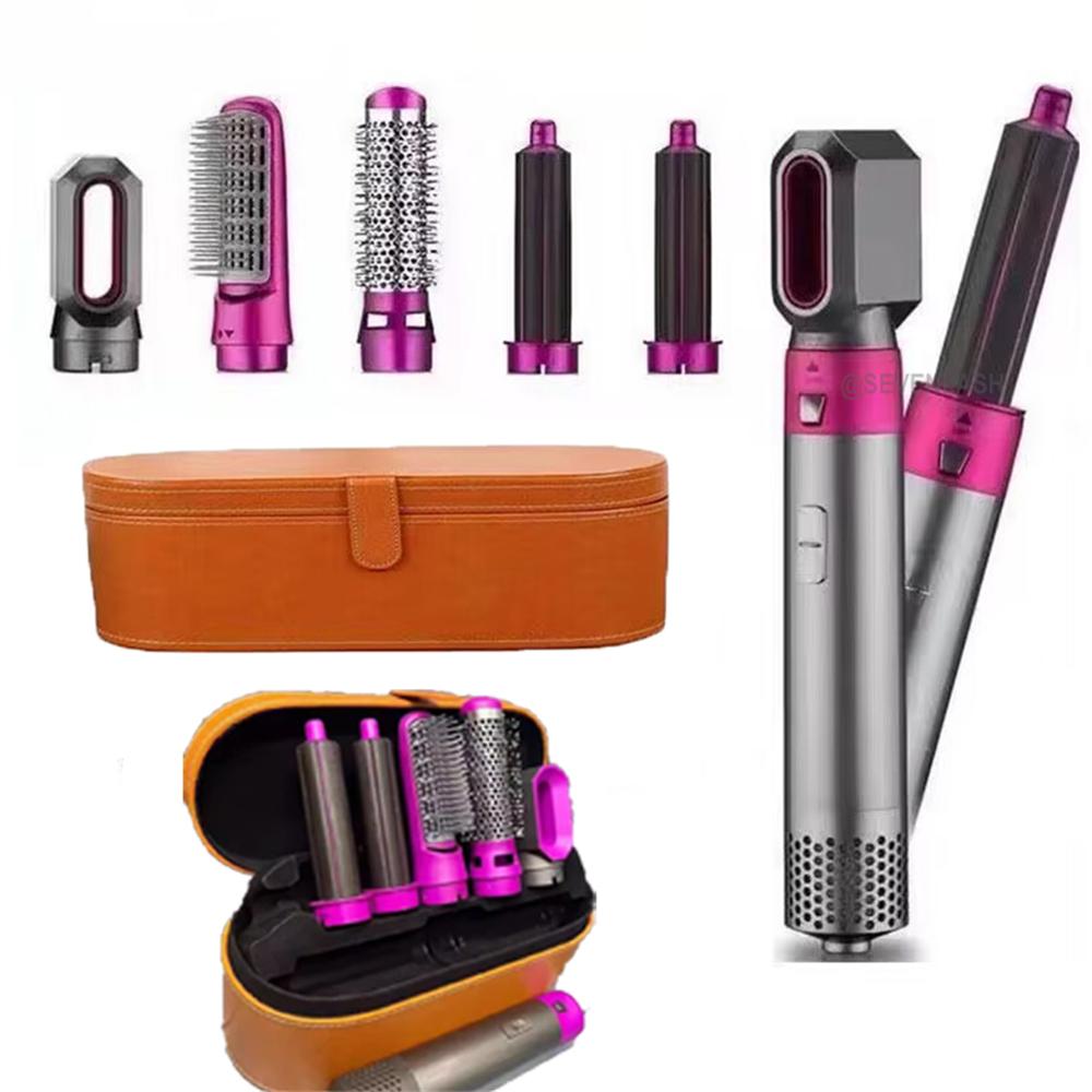 Compact 5-in-1 hot air comb for travel and daily use