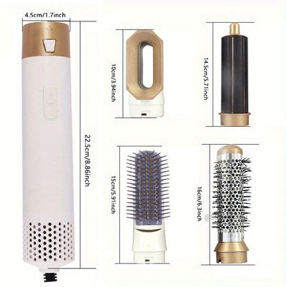 Ergonomic handle of hot air comb designed for home styling
