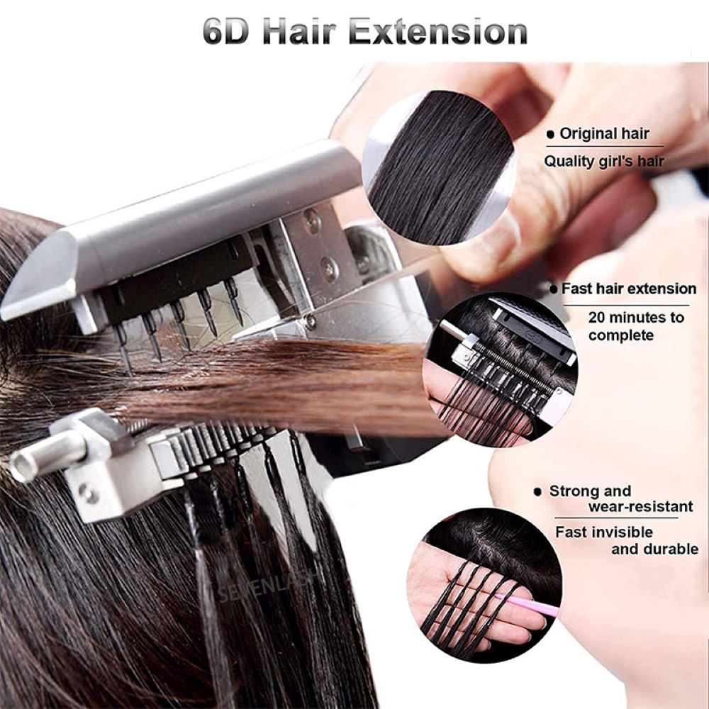 6D Hair Extensions Naturally Straight Human Hair Can Perm and Dye Hair No-Trace Hair Extensions – T Mixed Luxe Collection Seamless
