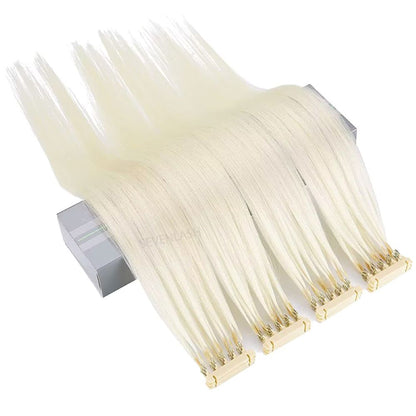 6D Hair Extensions Naturally Straight Human Hair Can Perm and Dye Hair No-Trace Hair Extensions – Light Luxe Collection Seamless