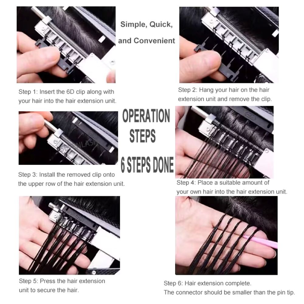 6D Hair Extensions Naturally Straight Human Hair Can Perm and Dye Hair No-Trace Hair Extensions – T Mixed Luxe Collection Seamless