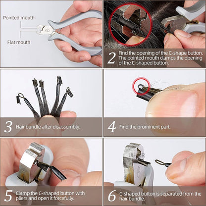 6D Hair Extension Removal Pliers for Damage-Free Removal