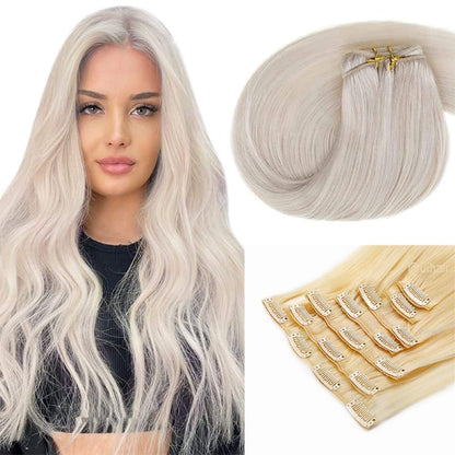 Virgin Human Hair Clip-in Hair Extensions – Light Luxe Collection 120g Set