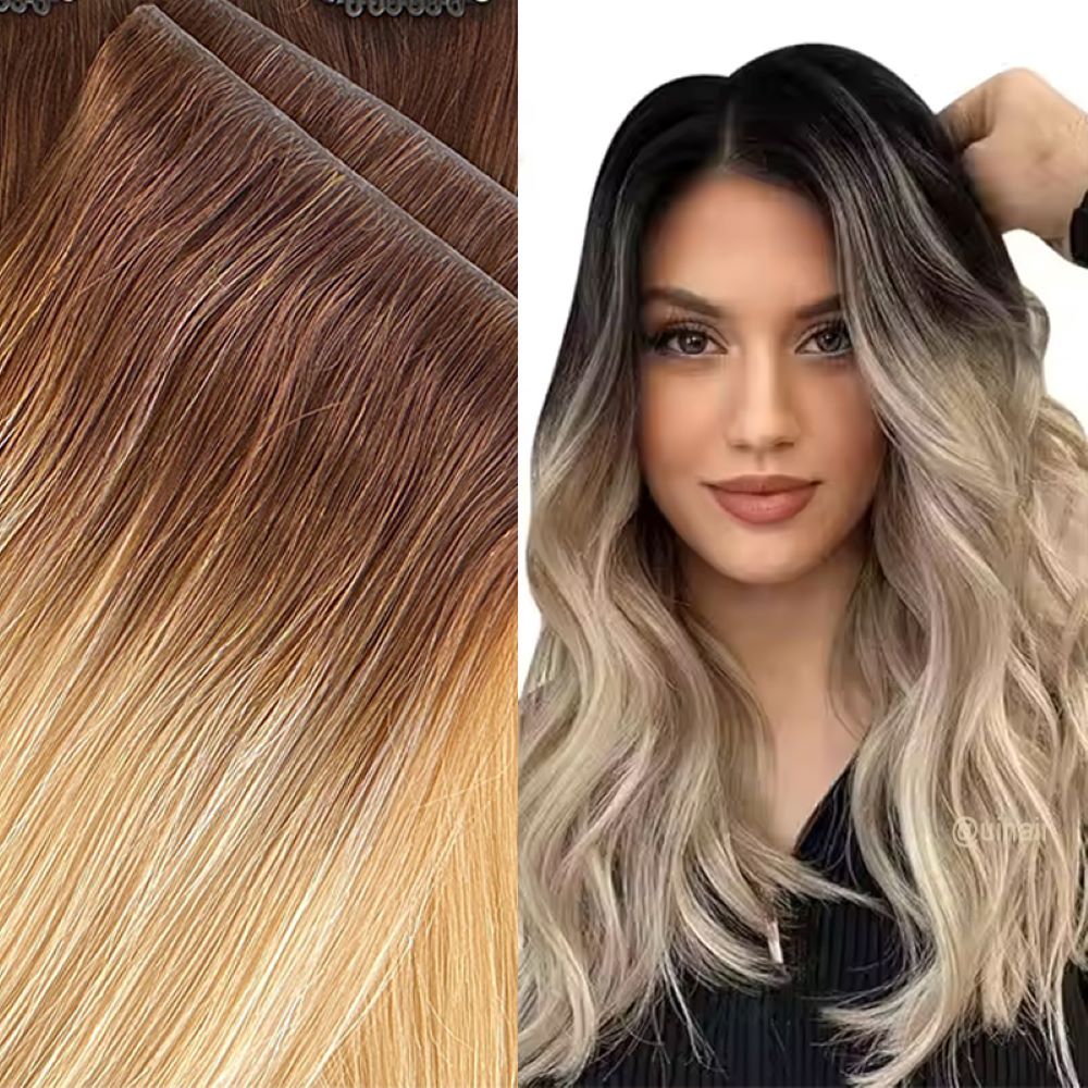 Virgin Human Hair Clip-in Hair Extensions – T Mixed Luxe Collection 120g Set