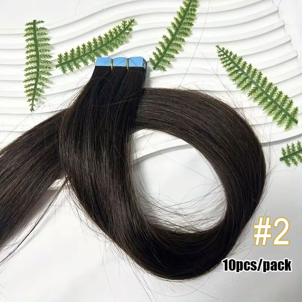 Waterproof medical-grade adhesive tape on human hair extensions