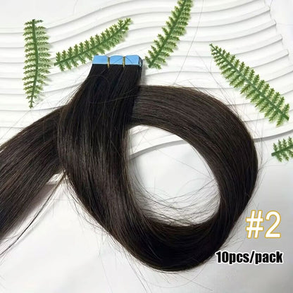 Waterproof medical-grade adhesive tape on human hair extensions
