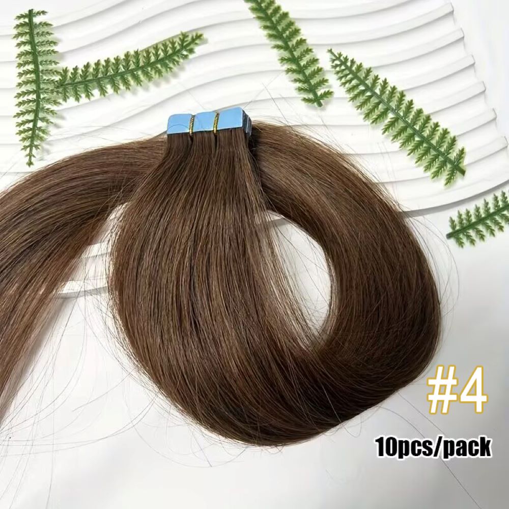 UIHAIR 100% Remy human hair extensions in chocolate brown