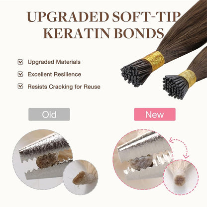Brown-I-tip-hair-extensions-seamless-brunette-volume-boost