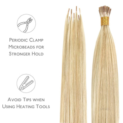 How to install K-tip blonde extensions for a seamless look
