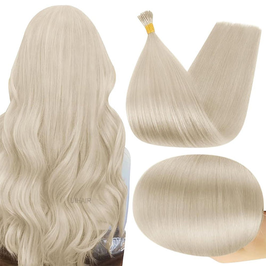 Virgin-human-hair-I-tip-extensions-platinum-ash-blonde