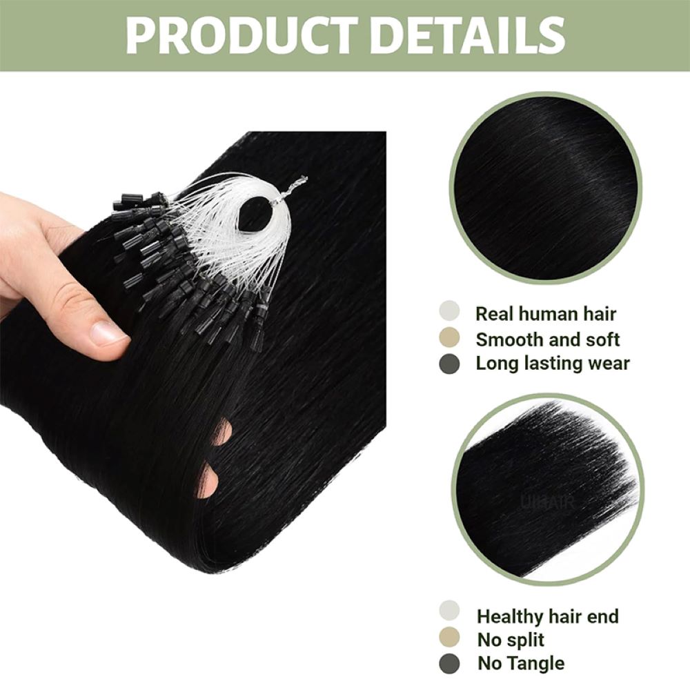 Protective silicone ring interior for damage-free hair extensions