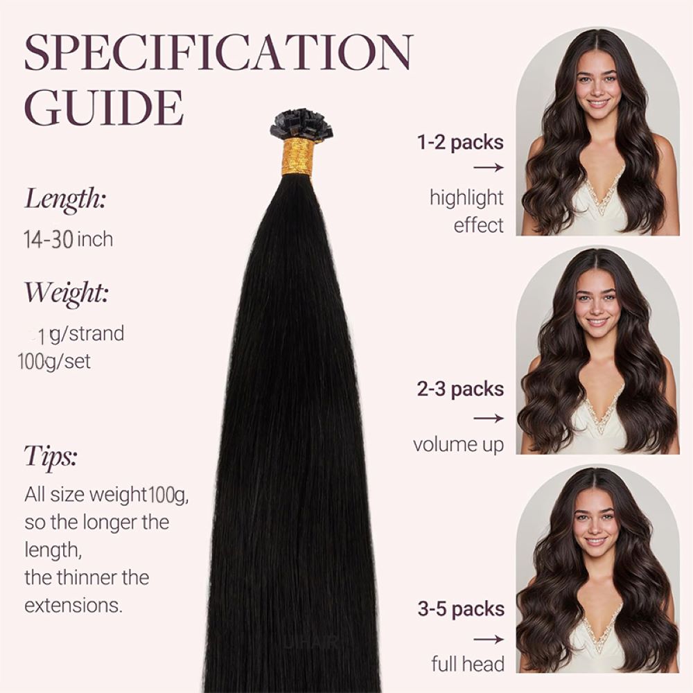 High-Quality Italian Keratin Tip for No-Shedding Extensions