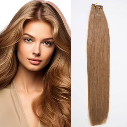 Virgin Human Hair Flat Weft Hair Extensions – Brown Luxe Collection Seamless
