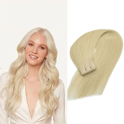 Virgin Human Hair Flat Weft Hair Extensions – Light Luxe Collection Seamless