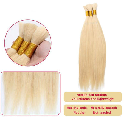 Virgin Human Straight Hair Bulk – Light Luxe Collection | Premium Human Hair for Braiding