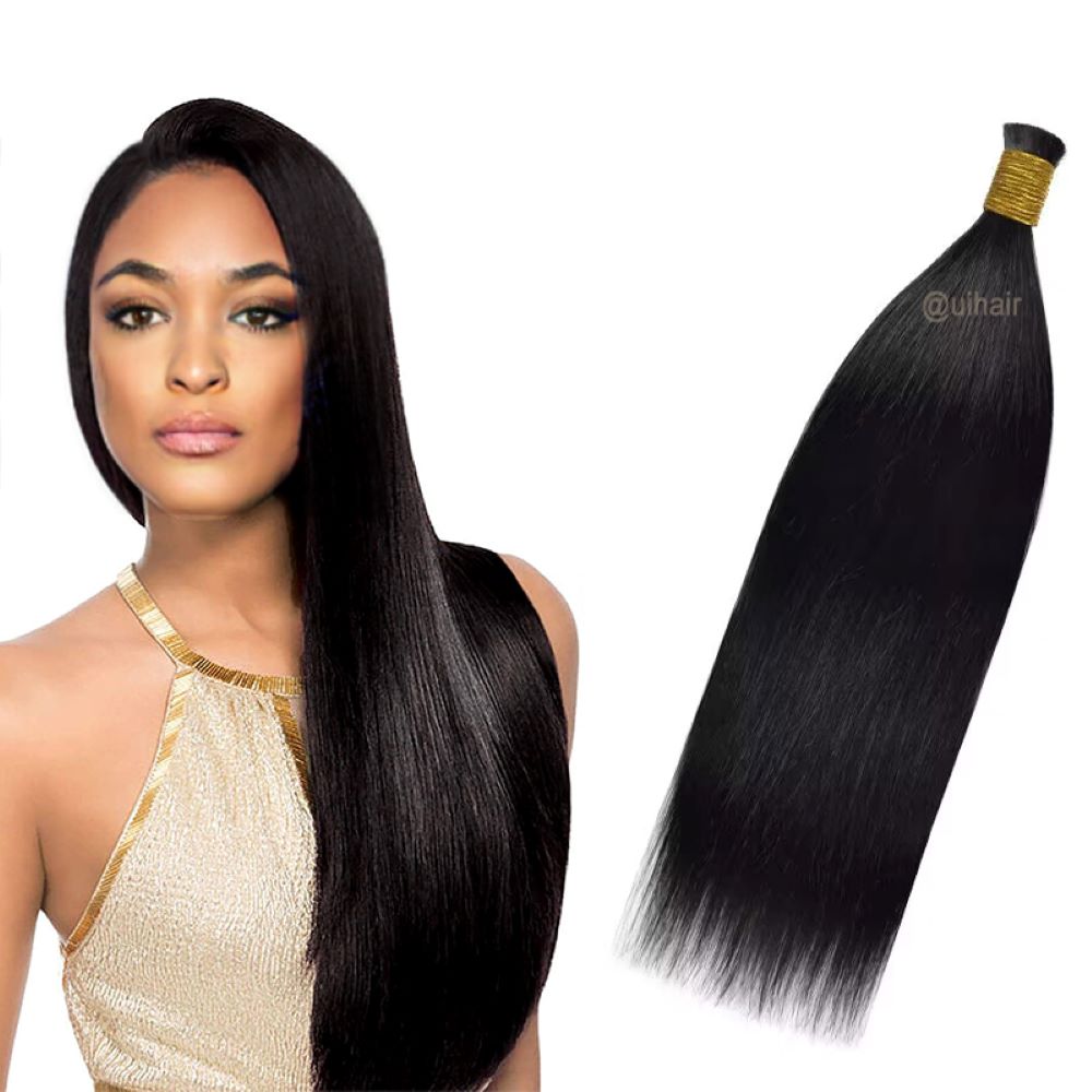 Virgin Human Straight Hair Bulk – Black Luxe Collection | Premium Human Hair for Braiding