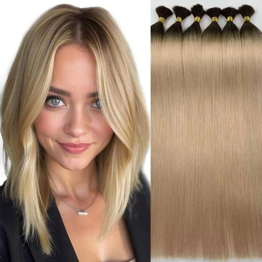 Virgin Human Straight Hair Bulk – T Mixed Luxe Collection | Premium Human Hair for Braiding