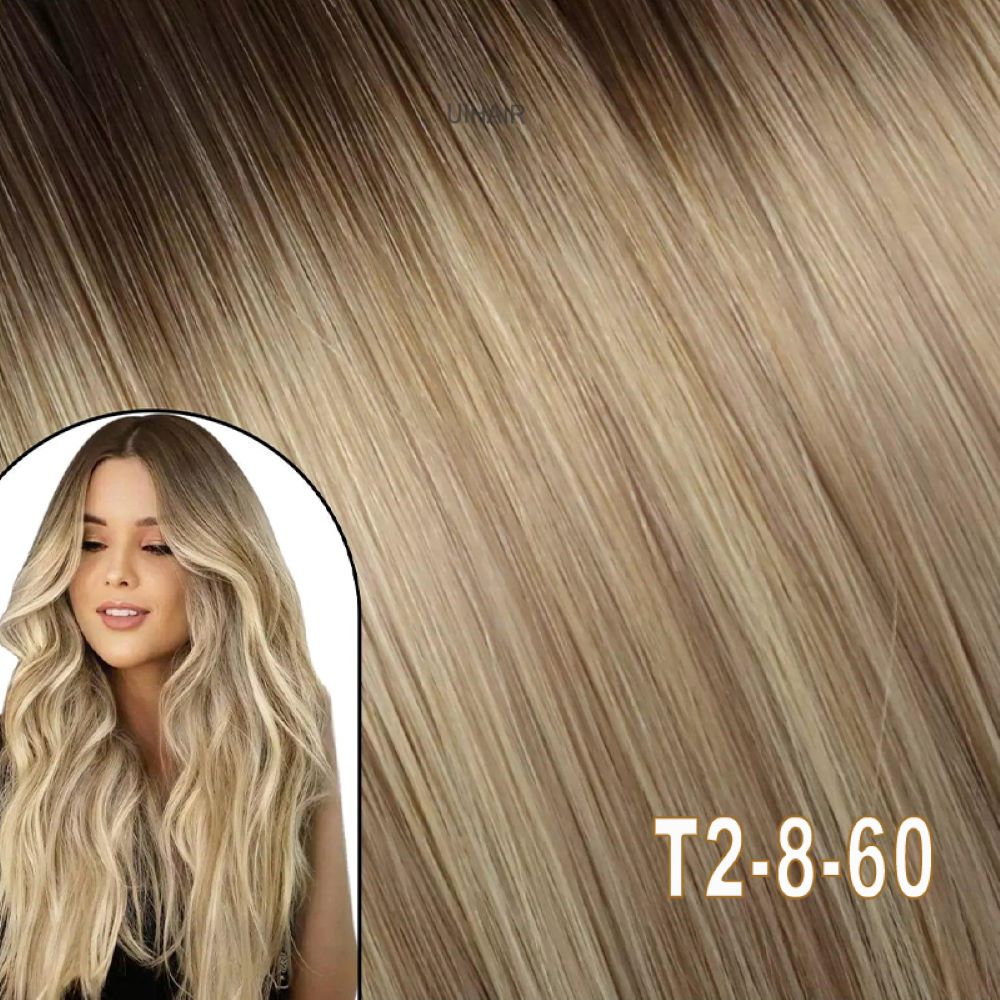 Rooted Ombre Halo Human Hair Extension | Shadow Root Color Blend
