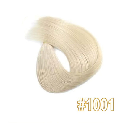 Smooth cuticle intact virgin human hair strand texture Nordic Blonde #60