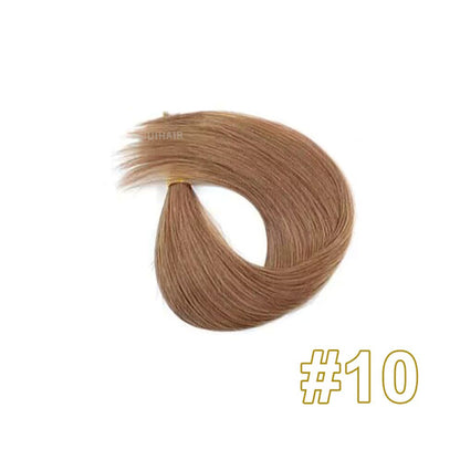 Virgin Human Hair Hand-Tied Invisible Genius Weft Extensions – Brown Luxe Collection Seamless