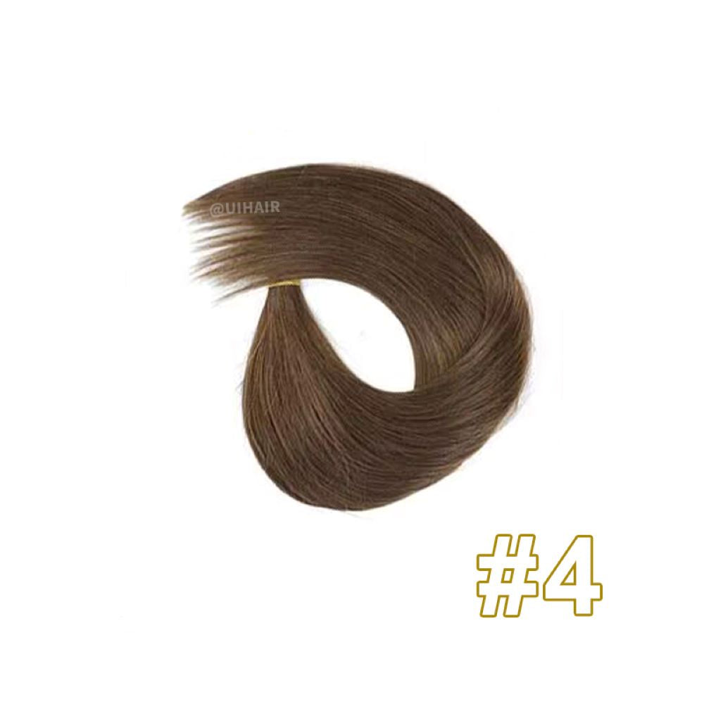Virgin Human Hair Hand-Tied Invisible Genius Weft Extensions – Brown Luxe Collection Seamless