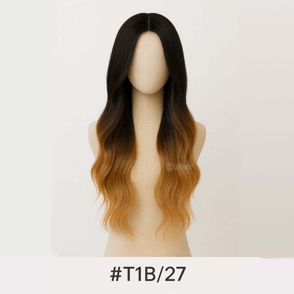 Professional salon stylist sectioning thin layer of natural client hair