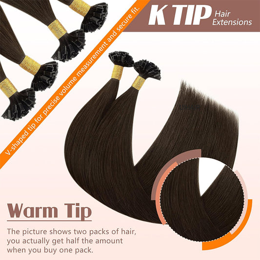 Dimensional Chestnut Brunette hair extensions for volume 