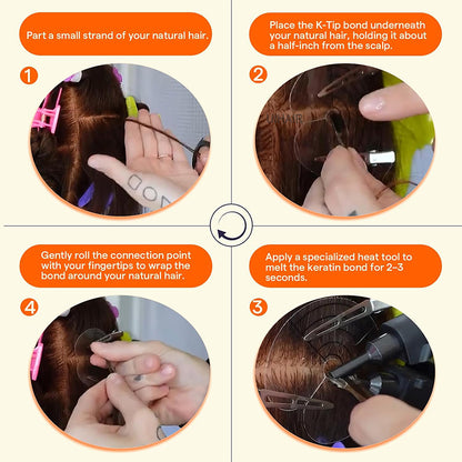Heat-resistant keratin tips for versatile hair styling