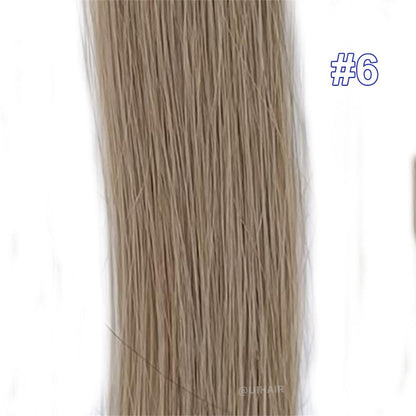Ponytail Virgin Human Hair Extensions Dark Color