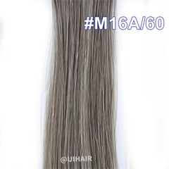 Virgin Human Hair Clip In Hair Extensions 7pcs 100g set Highlight Color