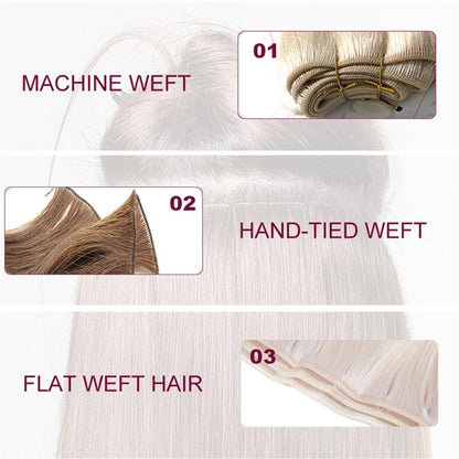 Virgin Human Hair Flat Weft Hair Extensions – Mixed Collection Seamless