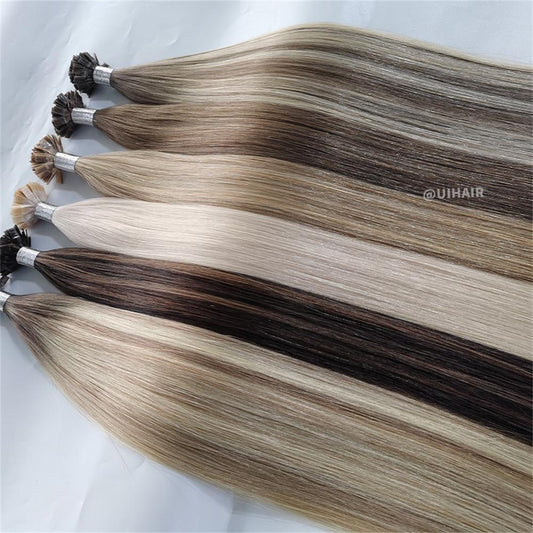 Virgin Human Keratin Flat-Tip Hair Extensions – T Mixed Collection