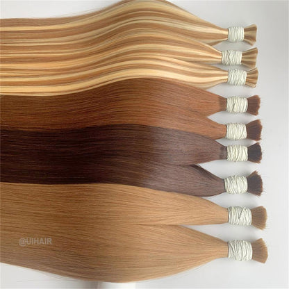 Virgin Human Straight Hair Bulk – Mixed Luxe Collection | Premium Human Hair for Braiding