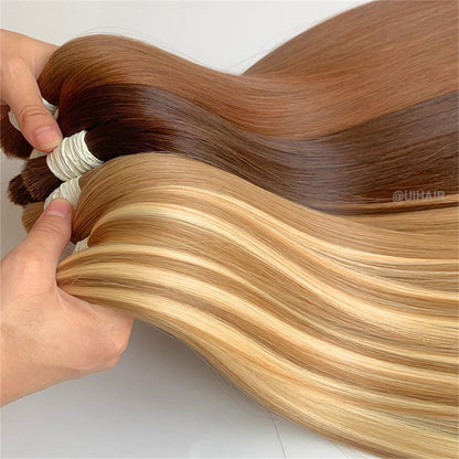 Virgin Human Straight Hair Bulk – Mixed Luxe Collection | Premium Human Hair for Braiding